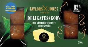 Delikatesskorv Västerbottensost Ramslök 82% Kötthalt