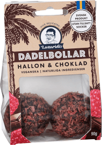 Dadelbollar Hallon & Choklad