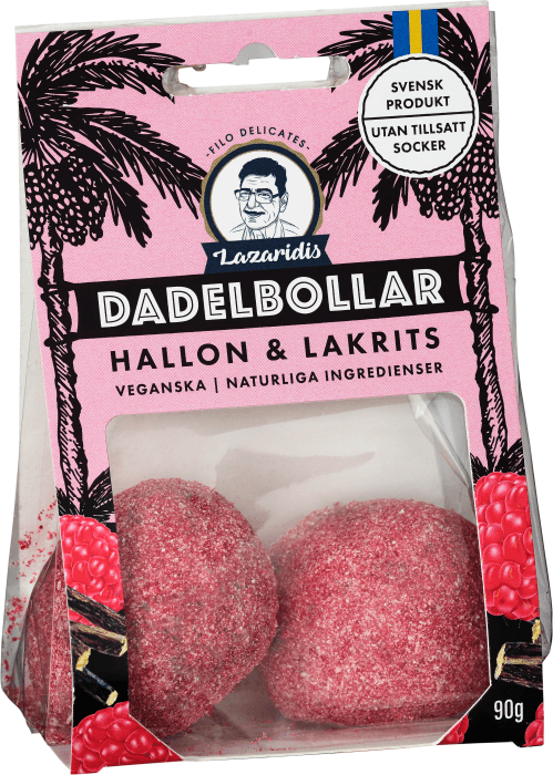 Dadelboll Hallon & Lakrits
