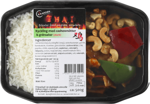 Thai Kyckling, Cashewnötter & Grönsaker med Ris