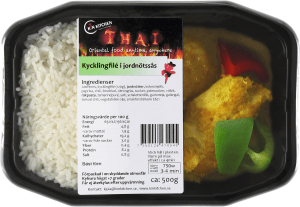Thai Kycklingfilé i Jordnötssås med Ris