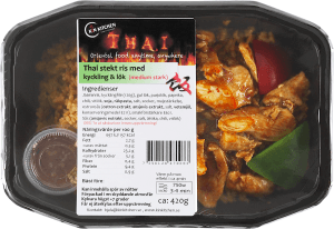 Thai Stekt Ris med Kyckling & lök