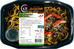 Färdigmat Spicy Koreansk Biff med nudlar