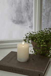 Blockljus LED Flamme Flow Vit 12,5cm