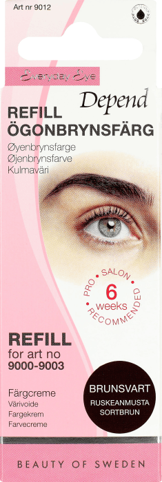 Ögonbrynsfärg Refill Brunsvart