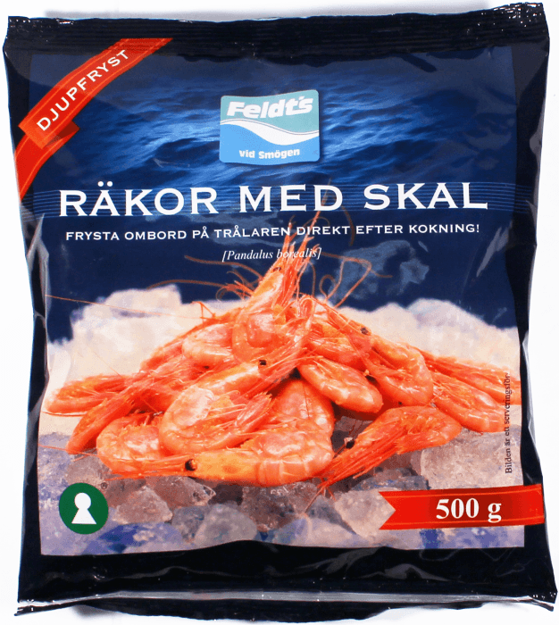Räkor med Skal 70/90 Fryst MSC