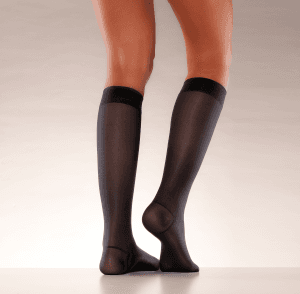 Nylon Kompressionsstrumpa, Svart M, 1 par