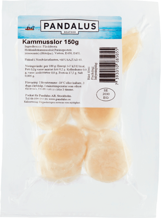 Kammusslor Fryst