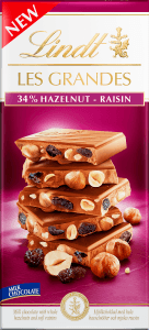 Chokladkaka LES GRANDES Hasselnöt & Russin