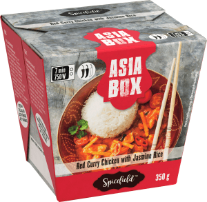 Asia Box Röd Curry Kyckling med Jasminris Fryst
