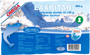 Laxbitar Fryst