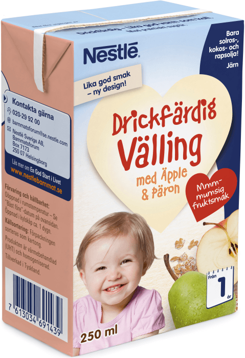 Välling Äpple & Päron Drickfärdig 1 år