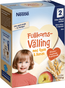 Fullkornsvälling med Äpple & Banan 2år