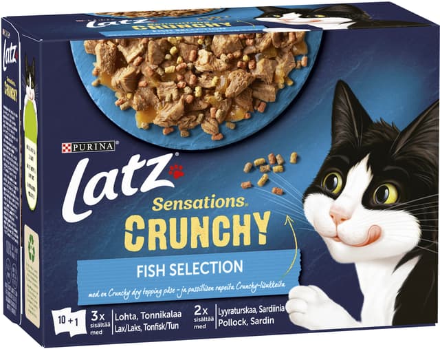 Kattmat Sensations Crunchy Fish i gelé