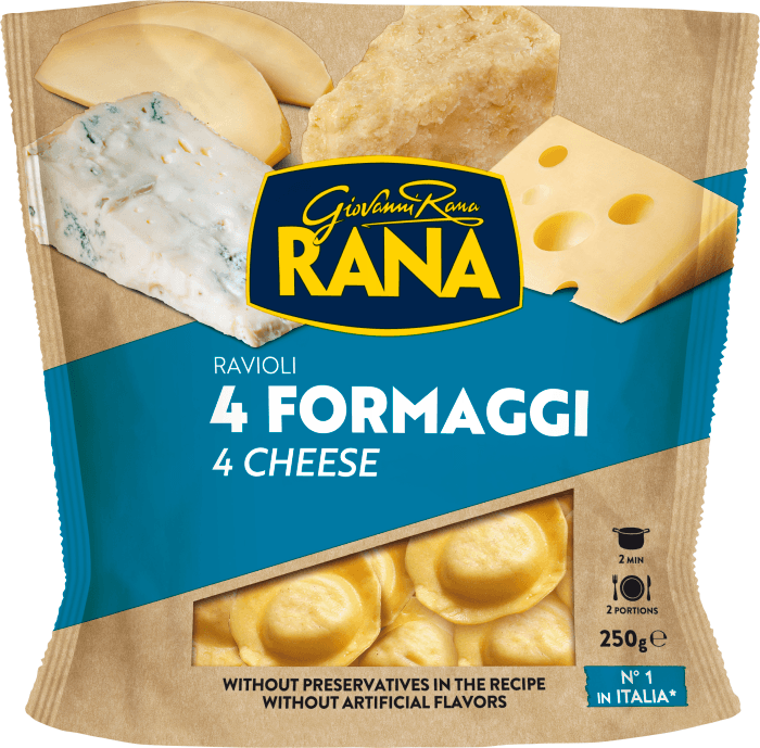Färsk Pasta Ravioli Fyra Ostar
