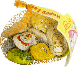 Påsk Fyllda påskfigurer i nät