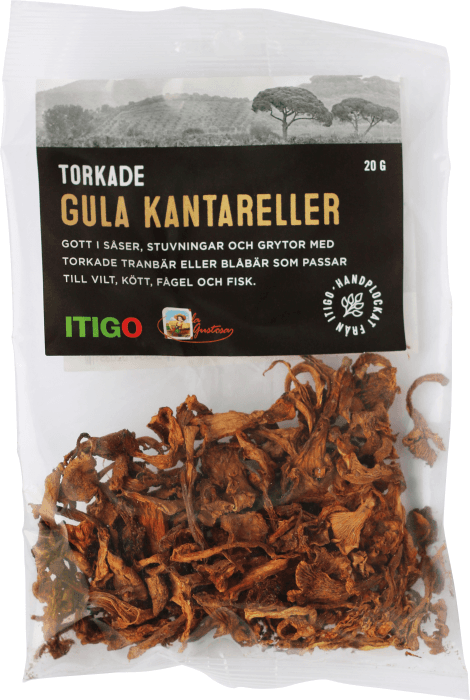 Kantarell Gul Torkad