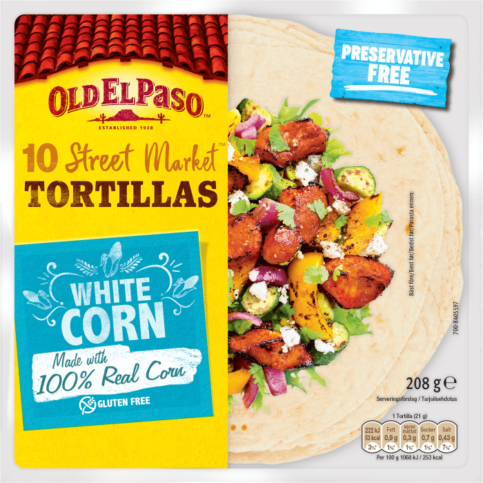 Tortillas White Corn Glutenfri 10-p