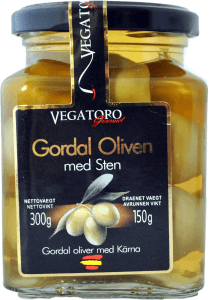 Gordal Oliver med Kärnor