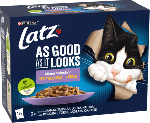 Kattmat Original Kyckling/Torsk/Lax/Oxe i Gelé 12x85g