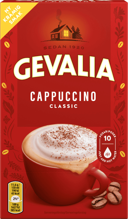 Snabbkaffe Cappuccino 10-p