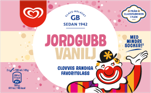Glass Jordgubb Vanilj Clovves Favorit