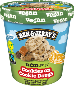 Glass Non-Dairy Cookies on Cookie Dough Vegan