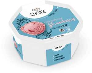 Glass Jordgubb Vegansk