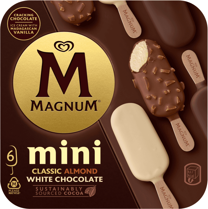 Mini Classic, Almond & White 6-p GB Glace