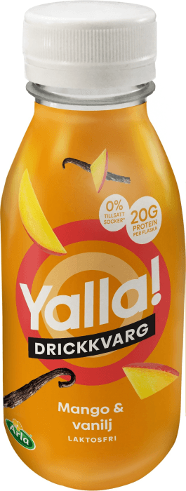 Drickkvarg Mango & Vanilj Laktosfri Utan Tillsatt Socker 0,1%