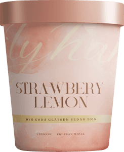 Vegansk Glass Strawberry Lemon