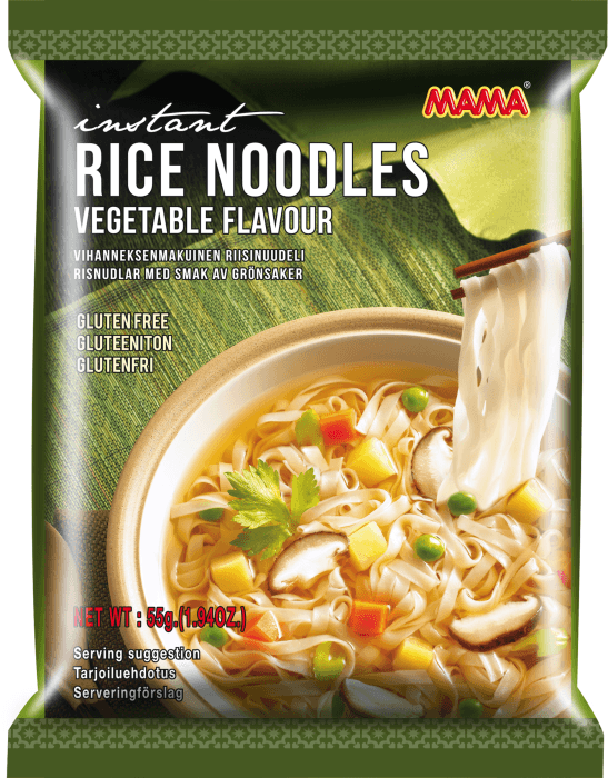 Risnudlar Grönsaker Glutenfri