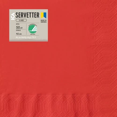Servett Röd 50-p