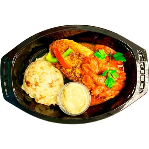 Färdigmat Pljeskavica Med Rösti Bearnaisesås & Mexikansås