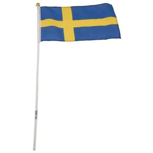 Tygflagga med pinne