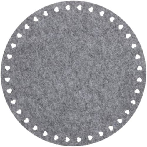 Tablett Hjärta filt Grå D: