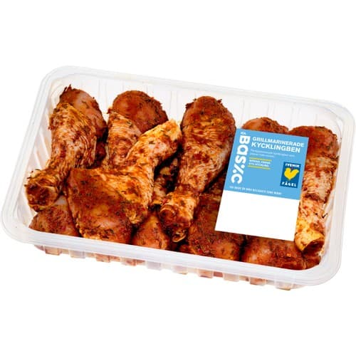 Kycklingben mörade grillkryddade