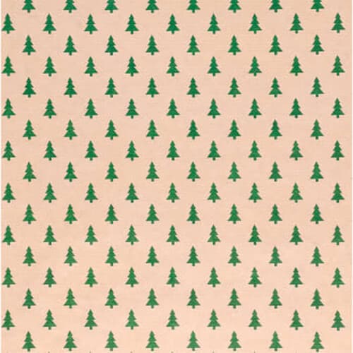 Julpapper Grön gran ribb 0,54x
