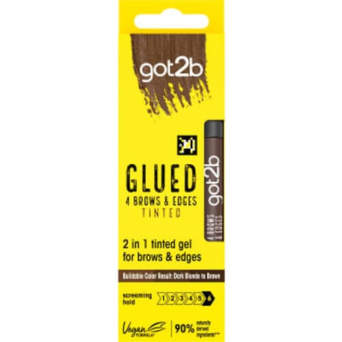 Pigmenterad Gel Glued 4 Brows & Edges 2+1 Brun