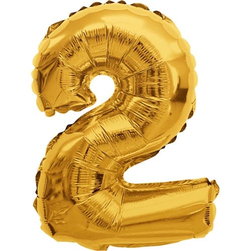 Folieballong Nr 2 Guld