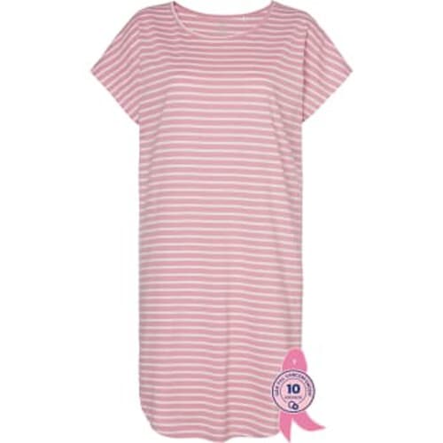 Big tee Rosa Bandet rand rosa S/M