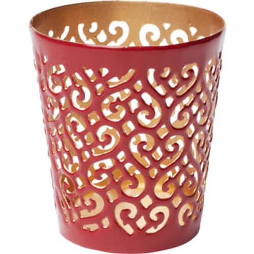 Ljuslykta Smilla Röd metall