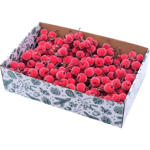 Äpple 2cm, röd i knippe