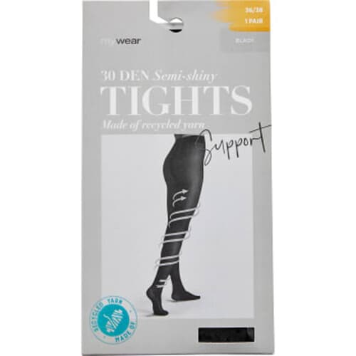 Strumpbyxa Semi-shiny 30den stl 36/38 Svart