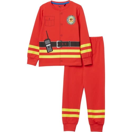 Pyjamas Brandman röd 134/140