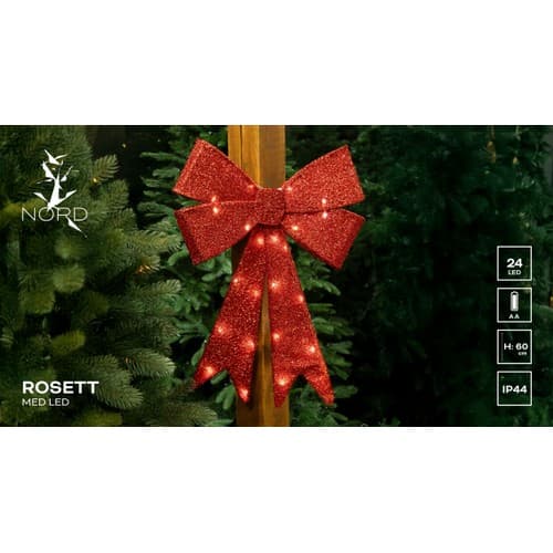Rosett LED röd ic Season
