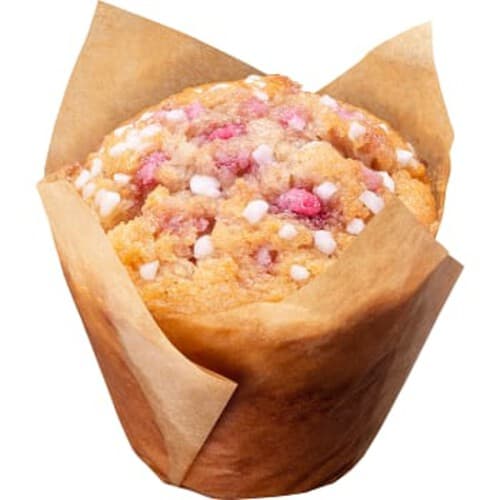 Muffins Hallon & vit choklad