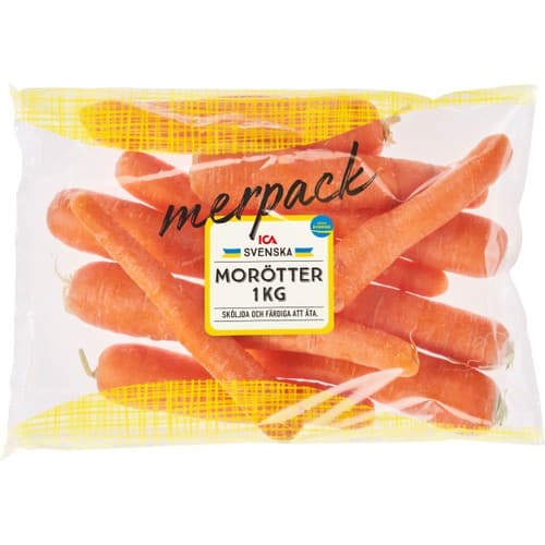 Tvättade morötter