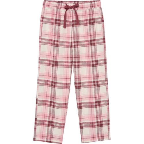 Flanellbyxa Rosa Bandet vinröd/rosa 146/152