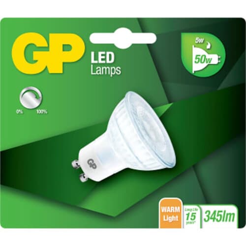 LED lampa reflektorlampa, GU10, 5W (50W), 345LM